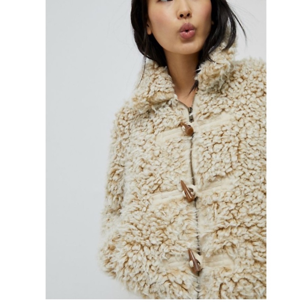 Anthropologie Sherpa faux fur jacket